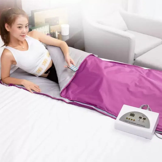 Sauna blanket for and moisture removal, portable sauna for home relaxation, adjustable temperature