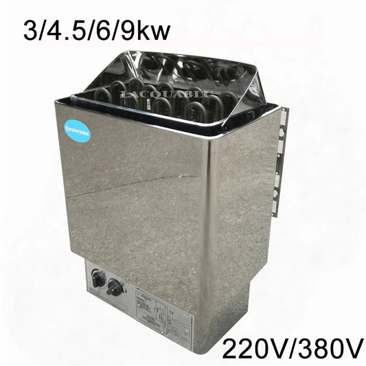 9KW 8kw 6kw 4.5kw 3kw Sauna Heater Sauna Steam Generator Home Use Heating Furnace Room Dry Steaming Equipment