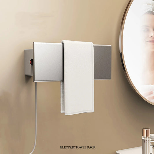 Bathroom Aluminum alloy Frosted One-button start Built-in Thermostat 55 degrees Celsius Can hide wiring Towel dryer