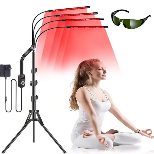 660nm 850nm Near Infrared Light Panel Red Light Lamp With Timer Face and Body Home Use Device with Adjustable Stand