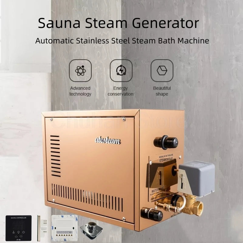 3/4/5/6/7KW Home Steam Bath Generator Household Steaming Sauna Room Steam Bath Sauna Machine For SpaRoom