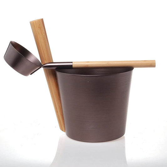 Anodizing 5L Sauna Bucket and Ladles Sauna Room Sauna Accessories