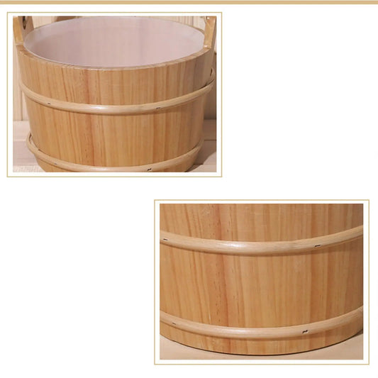 Sauna Bucket and Ladle Set Sauna SPA Accessory Portable Bath Supplies Sturdy Wooden Water Bucket for SPA Saunaroom