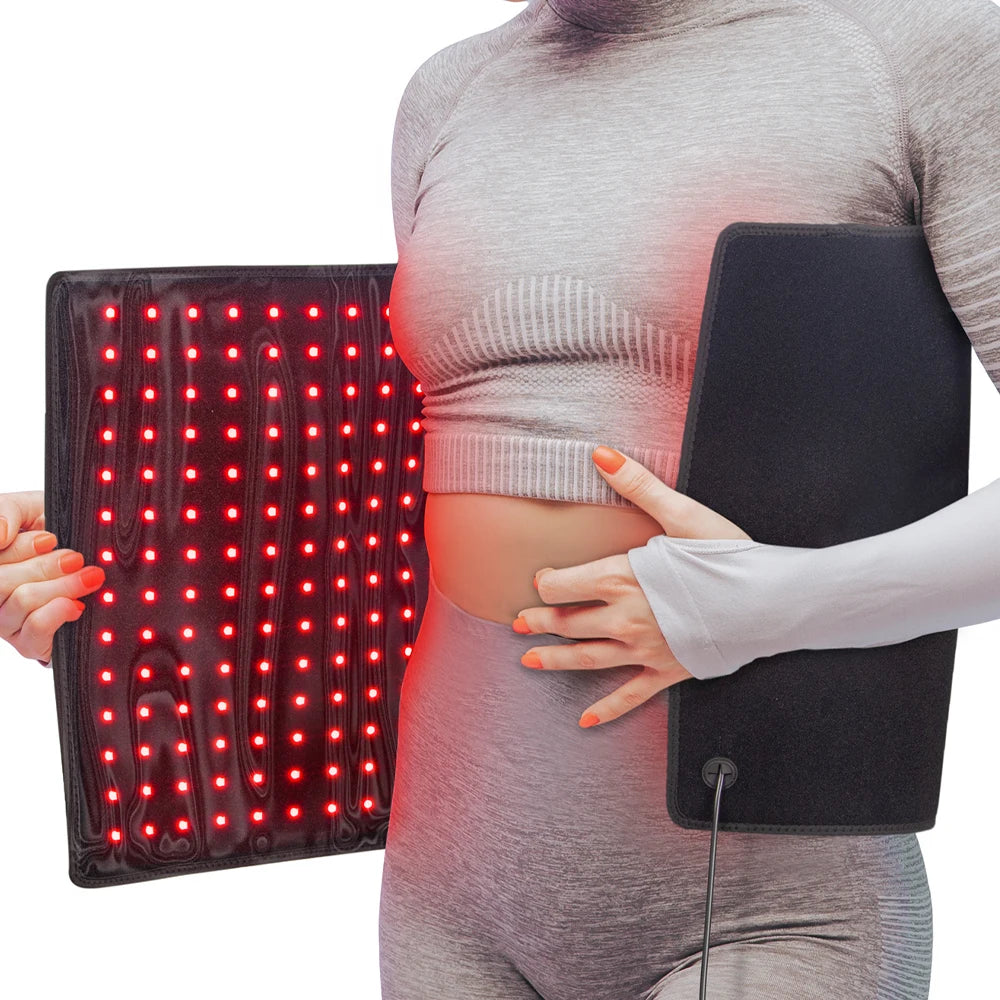 406 LEDs Red Light Therapy Heating Mat Larger Pad 660nm for Waist Back Shoulder Yoga Mat Relief Relax Infrared Light