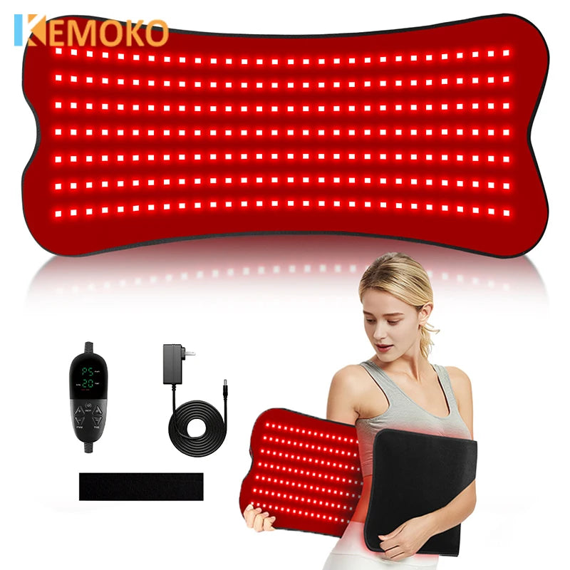 Red Light Therapy Heating Pad for Mat Waist Back Shoulder Muscle Relief Relax Care Infrared Light Portable 660nm 850nm