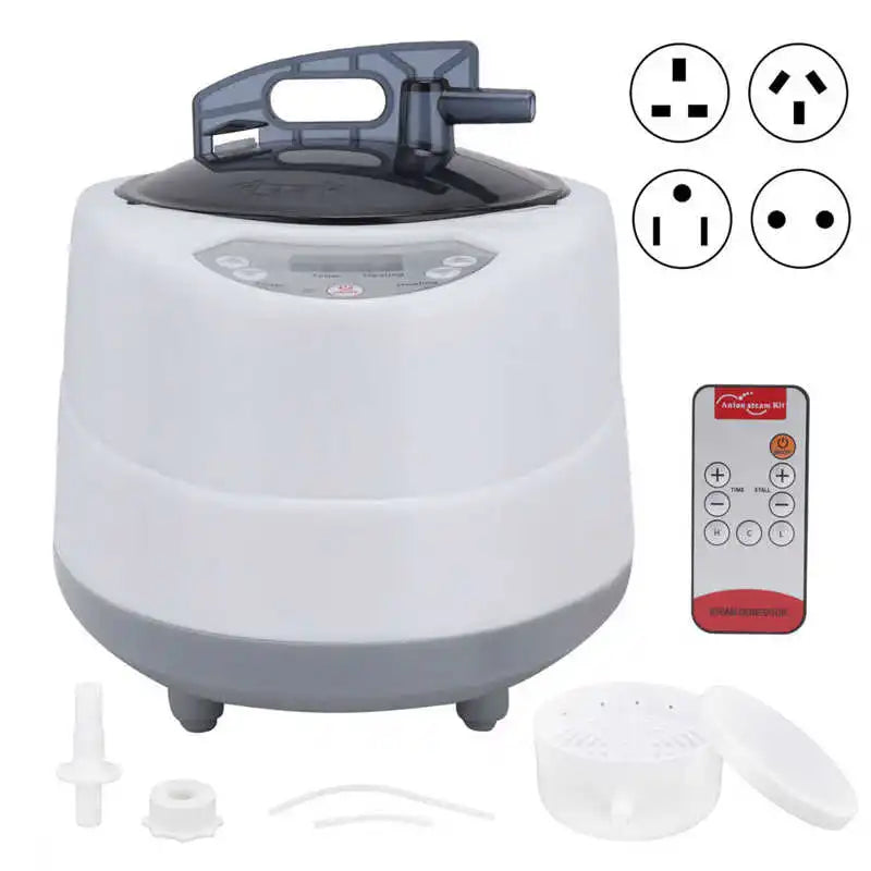 1000W Stainless Steel Sauna Steamer Pot Machine 2L Portable Sauna Steam Generator Fumigation Machine for Spa Steam