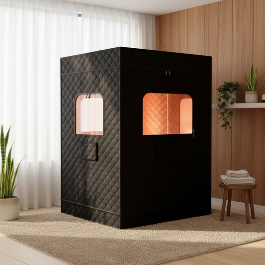 2 Person Portable Steam Sauna Tent Room For Home Extra Large Sauna Box Upgraded 2 Steamer 2 Foldable Chair Remote